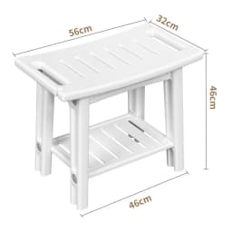 1PC Shower Stool Shower Bench Stool With Storage Shelf Household Waterproof Bathroom Spa Shower Seat Stool For Bathroom Home Use