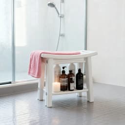 1PC Shower Stool Shower Bench Stool With Storage Shelf Household Waterproof Bathroom Spa Shower Seat Stool For Bathroom Home Use