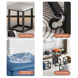 -For Small Velvet Seat Storage Foldable Leather 5 in 1 Home Modern Stools Ottomans Living Room Interior Chairs Sets&