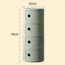 Bedside Table with Drawers Small Round Side Table Storage Cabinet Plastic Side Cabinet Nightstand for Bedroom Living Room