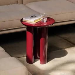 Retro Modern Round Side Table with Vintage Design for Small Spaces Easy Assembly Mid-Century Sofa Coffee Table for Living Room