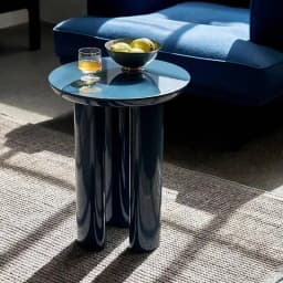 Retro Modern Round Side Table with Vintage Design for Small Spaces Easy Assembly Mid-Century Sofa Coffee Table for Living Room