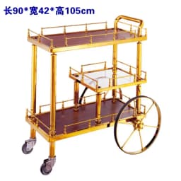 Cake Trolley Stainless Steel Dining Cart KTV Wine Hotel Service Tea Cart Three Layers, Snack Delivery Cart