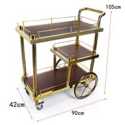 Cake Trolley Stainless Steel Dining Cart KTV Wine Hotel Service Tea Cart Three Layers, Snack Delivery Cart