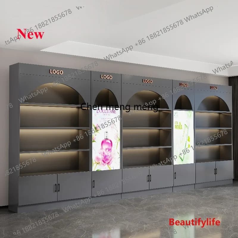 a55 Nordic Creative Cosmetics Display Cabinet and Rack Modern Beauty Salon Display Cabinet Nail Salon Shelf Office Furniture