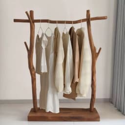 Wood Boutique Clothes Racks Drying Display Stylish Japandi Design Clothes Rack Hotel Modern Colgadores De Ropa Room Furniture