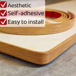 1PC 5m/196.85in Self-adhesive Cabinet Edge Strip,U-shaped Edge Banding,PVC Border Decoration,wardrobe and Desktop Edge Protector