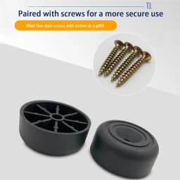 Round Plastic Chair Table Sofa Furniture Legs Anti-slip And Silent Heightening Floor Furnitures Protector Noise Elimination