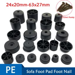 Round Plastic Chair Table Sofa Furniture Legs Anti-slip And Silent Heightening Floor Furnitures Protector Noise Elimination
