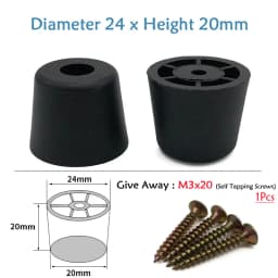 Round Plastic Chair Table Sofa Furniture Legs Anti-slip And Silent Heightening Floor Furnitures Protector Noise Elimination