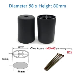 Round Plastic Chair Table Sofa Furniture Legs Anti-slip And Silent Heightening Floor Furnitures Protector Noise Elimination