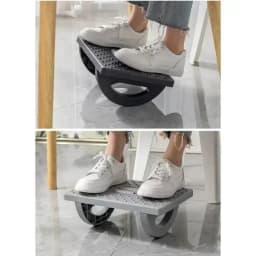 Home/Office Footrest Under Desk Foot Stool Anti-Crossed Legs Semi-Circular Rocking Anti-Slip Massage Roller Footrest Foot Stool