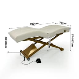 Curved Electric Lash Bed Memory Foam Massage Table Buff Synthetic Leather Metal Frame For Beauty Salon Spa Facial Treatment