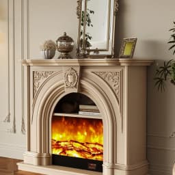 French vintage solid wood mantel/entrance cabinet small apartment living room fire/fireplace cabinet decorative cabinet sideboar