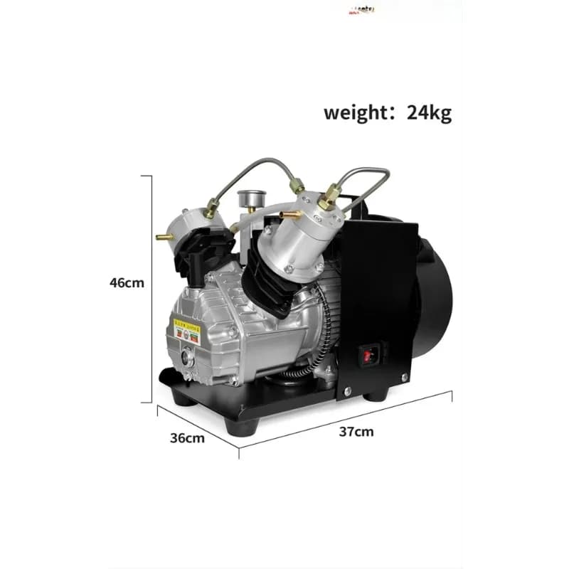 For Rifle Scuba Diving Tank TXEDM041 4500Psi High Pressure PCP Air Compressor with Pneumatic Double Cylinder Built-in Fan