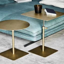 Adjustable Height Side Table Stainless Steel Movable Round Coffee Table Sofa Corner Table Multi Functional Furniture