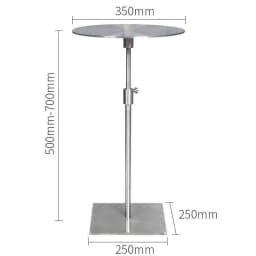 Adjustable Height Side Table Stainless Steel Movable Round Coffee Table Sofa Corner Table Multi Functional Furniture