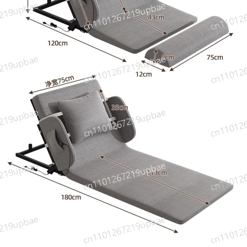 Suitable for Nursing Bed Frame Bedroom Furniture, Intelligent Electric/manual Adjustable Bed Frame Assists in Tilting The Bed,
