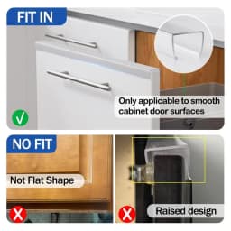 ABKJ-Cabinet Protector Edge Guards(17.7In Clear PVC), Pack Of 6 For 3/4In Thick Kitchen Cabinet Doors