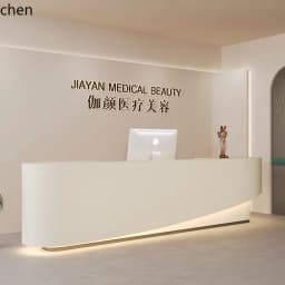 ZML Office Painted Bar Counter Company Hotel Yoga Studio Training Class Front Desk Reception Cashier Counter