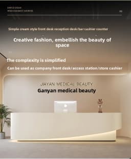 ZML Office Painted Bar Counter Company Hotel Yoga Studio Training Class Front Desk Reception Cashier Counter