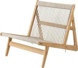ZHome Designer Balcony Leisure Chair Solid Wood Retro Chair Nordic Living Room Rope Braided Solitary Wind Single Sofa Floor Chai