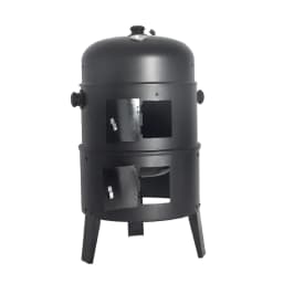 3 in 1 Outdoor BBQ Charcoal Grill, Barbecue, Smoker with Thermometer