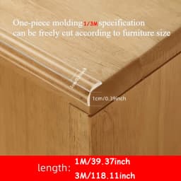 1/3M Thickened Soft Corner Protector Strip-Suitable for Table Corners, Walls, Window Sills, Does not furniture,Can be freely cut