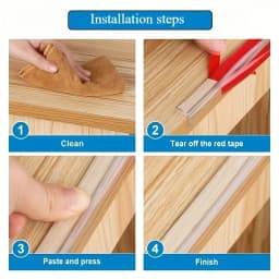 1/3M Thickened Soft Corner Protector Strip-Suitable for Table Corners, Walls, Window Sills, Does not furniture,Can be freely cut
