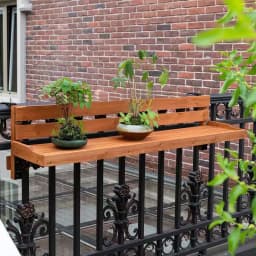 Flower Stand Balcony Guardrail Creative Leisure Small Bar Table Solid Wood Apartment Foldable Home Guardrail Hanging Bar Table