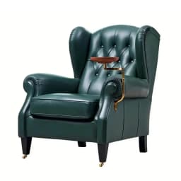 American retro single chair oil wax leather single sofa medieval leisure chair high-end living room home chair