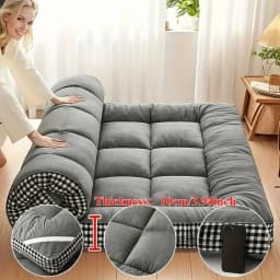90x200cm Ultra-Light Folding Mattress, Soft Japanese Futon for Yoga, Nap, Travel, Easy Storage Floor Pad, Quick Dry Fabric