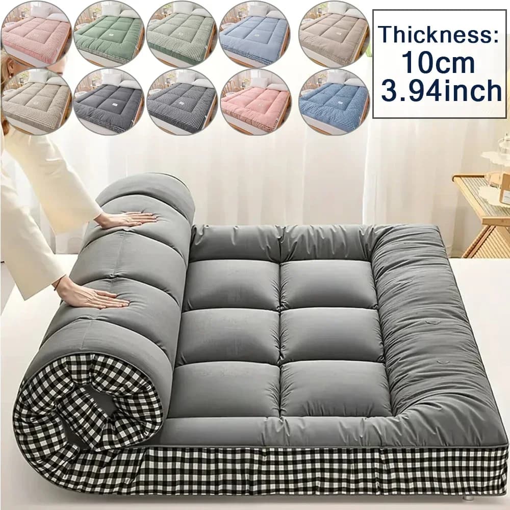 90x200cm Ultra-Light Folding Mattress, Soft Japanese Futon for Yoga, Nap, Travel, Easy Storage Floor Pad, Quick Dry Fabric