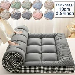 90x200cm Ultra-Light Folding Mattress, Soft Japanese Futon for Yoga, Nap, Travel, Easy Storage Floor Pad, Quick Dry Fabric