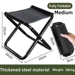 Portable Folding Chair Bench Fishing Stool Travel Camping Horse Stool Stools Train Subway Queuing Portable Stools Outdoor Tool