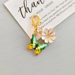 Popular alloy colored Zouju butterfly pendant keychain bag pendant