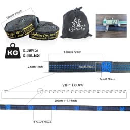 3 Meter New Design With Higher Load Capacity Lightweight Rope and 600lbs Breaking Strength Non-Stretch 12KN Carabiner