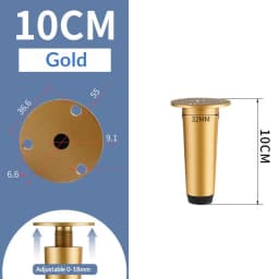 4PCS Stainless Steel Heavy Duty Metal Cabinet Feet Adjustable - Support Legs for Bathroom Vanity,TV Stand,Coffee Table,Base Legs