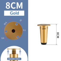 4PCS Stainless Steel Heavy Duty Metal Cabinet Feet Adjustable - Support Legs for Bathroom Vanity,TV Stand,Coffee Table,Base Legs