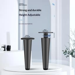 4PCS Stainless Steel Heavy Duty Metal Cabinet Feet Adjustable - Support Legs for Bathroom Vanity,TV Stand,Coffee Table,Base Legs