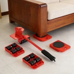 Furniture Moving Transport Roller Set Removal Lifting Moving Tool Set Wheel Bar Mover Moving Heavy Stuffs Device Hand Tool