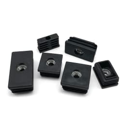 2-100Pcs M6 M8 M10 Square/Round Nut Plug With High Foot Pad Nut Tube Plug Home Foot Pad Balance Adjustable Wheel Sleeve