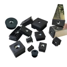 2-100Pcs M6 M8 M10 Square/Round Nut Plug With High Foot Pad Nut Tube Plug Home Foot Pad Balance Adjustable Wheel Sleeve