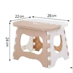 Lightweight portable thickened plastic folding stool - great for kids, great train stool, and space-saving furniture