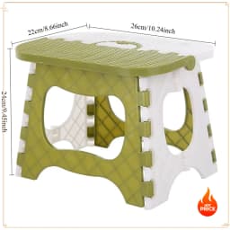 Lightweight portable thickened plastic folding stool - great for kids, great train stool, and space-saving furniture