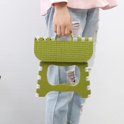 Lightweight portable thickened plastic folding stool - great for kids, great train stool, and space-saving furniture