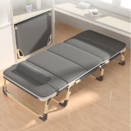 Multi Functional Portable Marching Bed, Adjustable Office and Leisure Chair, 75cm Large Bed Surface, Lunch Break Folding Bed