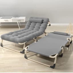 Multi Functional Portable Marching Bed, Adjustable Office and Leisure Chair, 75cm Large Bed Surface, Lunch Break Folding Bed