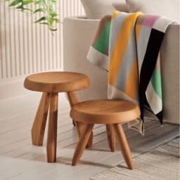 Household solid wood small round stool, portable low stool for living room and bedroom, shoe changing stool