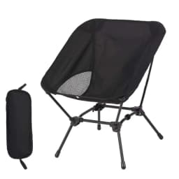 Outdoor Square Structure Beach Fishing Stool, Convenient Four-Corner Camping Folding Chair Lightweight Iron Tube Moon Chair
